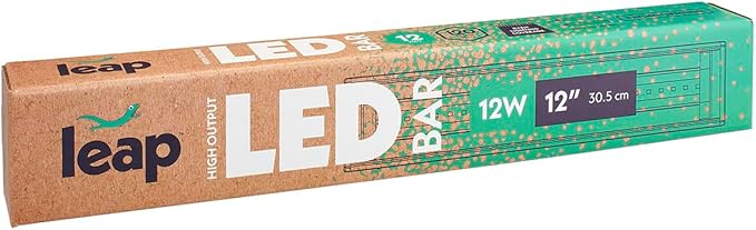Leap Habitats LED Light Fixture for Reptile & Amphibian Enclosures - Optimal Plant Growth & Daylight (12") LeapHabitats