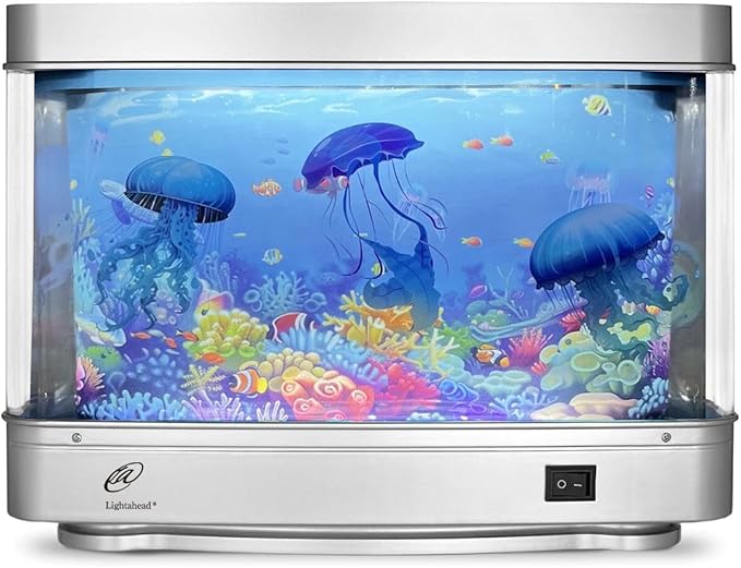 Lightahead Artificial Jellyfish Decorative Sensory Aquarium LED Lamp Virtual Ocean in Motion Night Light Decoration Lightahead%C2%AE