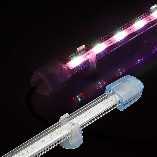 hygger 19.3" Ultra Bright Glass Submersible Aquarium Light, 12W COB LED Explosion-Proof Under Water Fish Tank Light, RGB LED Light for 20"-30" Freshwater Tanks hygger