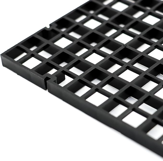 ALEGI Aquarium Fish Tank Divider Plastic Egg Crate Aquarium Filter Bottom Tray Plastic Grid (L 6pcs Black) ALEGIAquarium