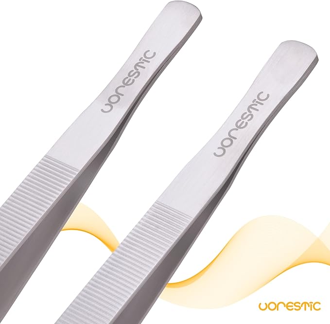 Extra Long Aquarium Tweezers Curved and Straight, 23.6 inches Terrarium Tweezers, Extra Long Tweezers Set, Reptile Feeding Tongs VORESTIC