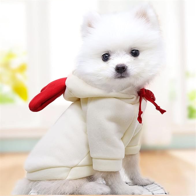 Warm Dog Winter Clothes Cute Fruit Dog Coat Hoodies Fleece Pet Dogs Costume Jacket for French Bulldog Chihuahua Ropa para Perro(White,XXL) - PAWPICO