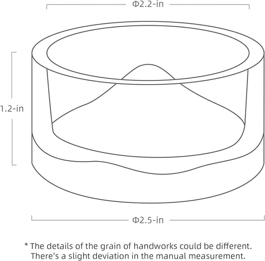 Niteangel Hamster Feeding & Water Bowls- Mount Fuji Series Glass Drinking Bowls for Dwarf Syrian Hamsters Gerbils Mice Rats or Other Similar-Sized Small Pets Niteangel