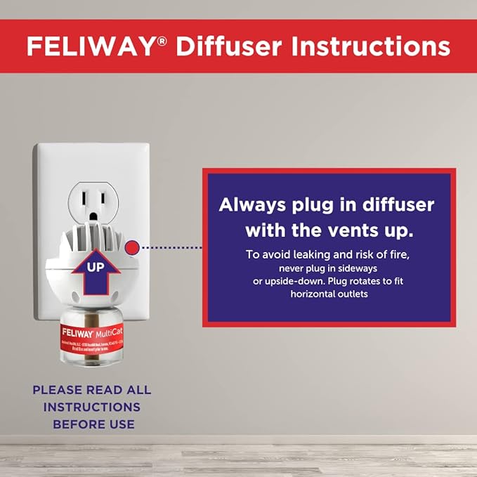 FELIWAY MultiCat Calming Pheromone, 30 Day Refill - 3 Pack Feliway%C2%AE