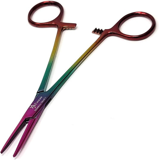 Dog Pet Ear/Nose Hair Puller Grooming Hemostat Locking Forceps Pliers, 5.5" (14cm), Straight (Lava) A2Z+SCILAB