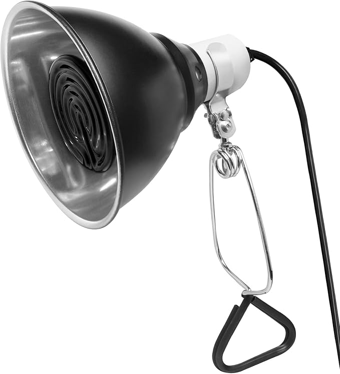 Reptile Lamp Bulb Fixture 5.5 Inch Deep Dome with Switch - Ideal for 60W/75W/100W/150W Heat Lamp Bulbs, Compatible with All E26 UVA/UVB/Basking Heat Bulbs, Supports Up to 150 watts BOEESPATDirect