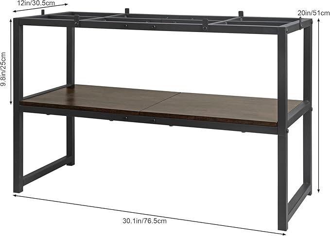 UrbanRoots 30 gallon fish tank stand for Home Office(Black),2 Tiers aquarium stand with Shelf for Storage,fish tank table 30" L x 12" W x 20.5" H,Breeder Tank Turtle Reptile Terrariums Stand Rack PAWPICO