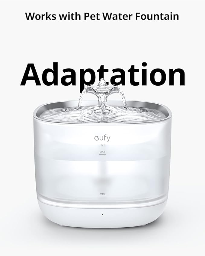 eufy Pet Water Fountain Filter Pack, 4 Official Filters for Pet Water Fountain The Stainless Steel Automatic Water Dispensers for Dogs and Cats, Triple Filtration System - PAWPICO