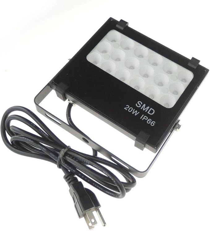 110V 20W Slim Waterproof Ultra Violet UV LED Flood Black Light Blacklight for Party Supplies, Glue Curing, Neon Glow, Glow in The Dark, with US Plug QUANS