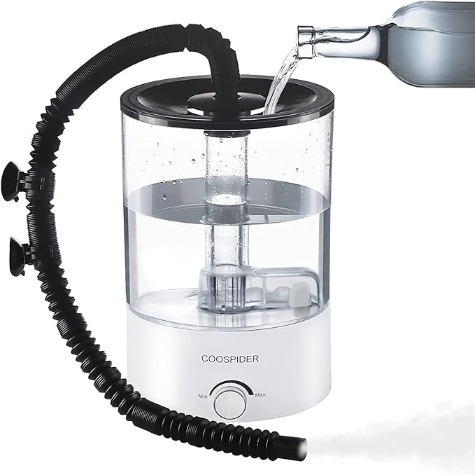 Coospider Top Fill Reptile Fogger Terrariums Humidifier Fog Machine 4.2L Large Size Perfect for Various Reptiles/Amphibians/Herps/Paludarium/Vivarium Coospider
