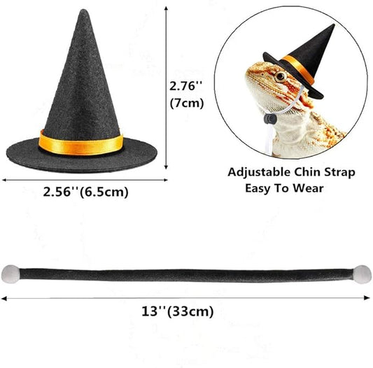 HAICHEN TEC Lizard Clothes for Bearded Dragons Christmas Hat Scarf Set Reptile Apparel Handmade Flannel Clothes HAICHENTEC