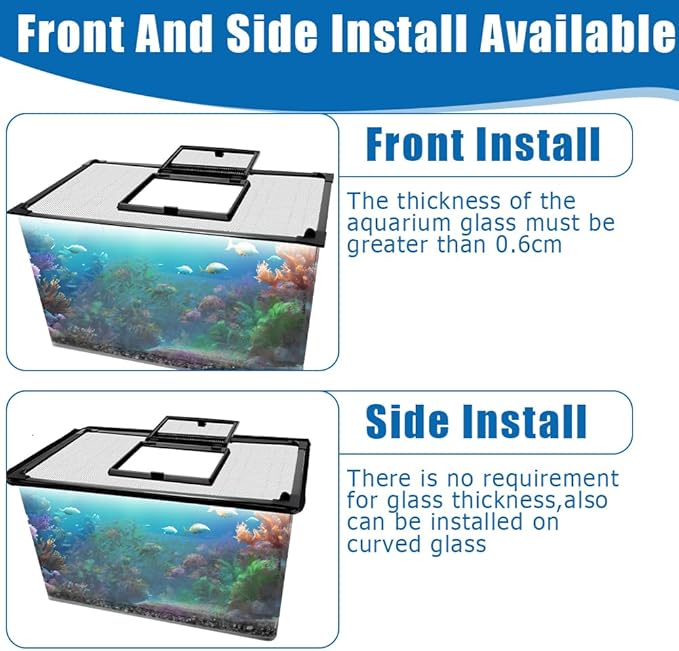 Magnetic Fish Tank Lid with Feeding Window, SEILETOO High Transparency Fish Tank Cover, Aquarium Lid Can be Cut to Any Size, Fish Anti Jumping Net SEILETOO