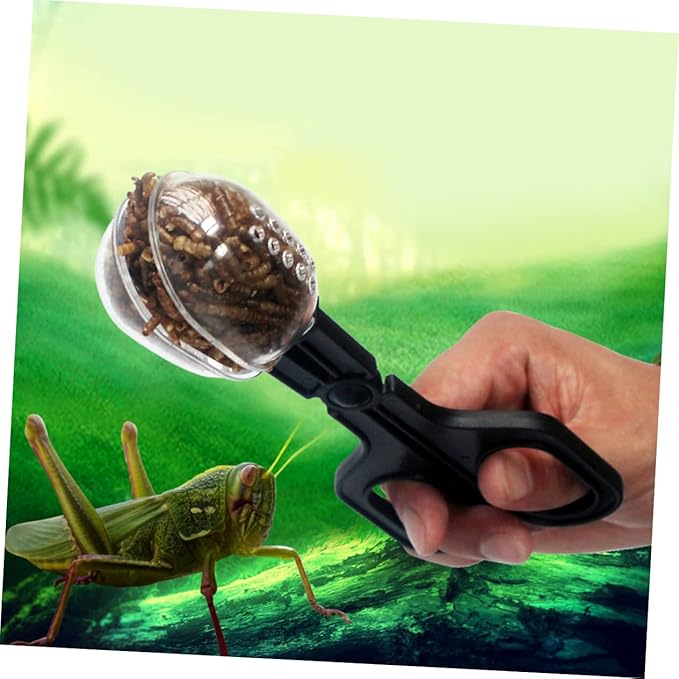 Balacoo Reptile Feeding Tong: Reptiles Clip Reptile Poop Scooper Shovel Cricket Keeper Grabber for Reptiles, Bearded Dragons, Tarantula, Crickets Balacoo