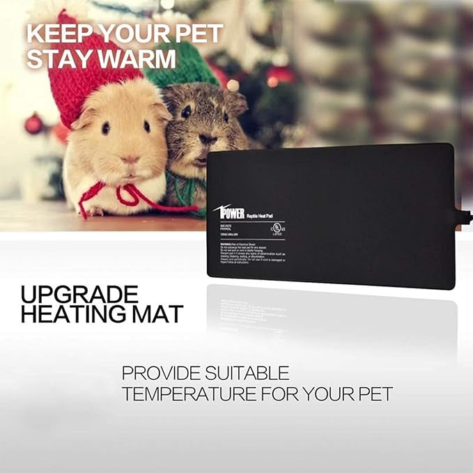 iPower 6X8 Inch Reptile Heat Pad Under Tank Heater Terrarium Warmer Heating Mat and Digital Thermostat Controller for Turtles Lizards Frogs and Other Small Animals iPower