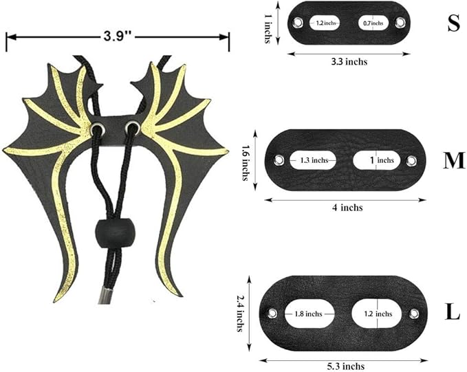 ADOGGYGO Bearded Dragon Lizard Leash Harness - 3 Size Pack Dinosaur Wing Lizard Harness Leash for Bearded Dragon Lizard Reptiles ADOGGYGO
