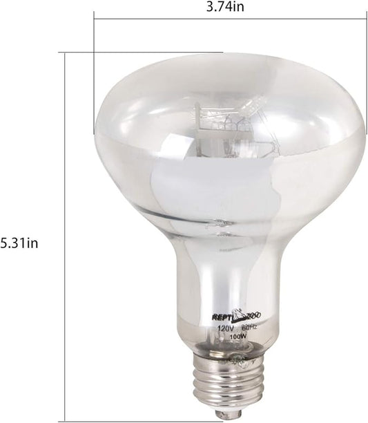 REPTI ZOO Reptile Heat Lamp 100W Full Spectrum UVA UVB Reptile Sun Lamp Self-Ballasted Vapor Basking Spot Lamp/Bulb/Light for Reptile and Amphibian E26 REPTIZOO