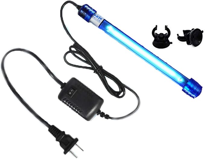 7W Aquarium Water Green Clean Lamp Aquarium Algae Clean Light Green Water Clear Waterproof Fish Water Clean Light for Fish Tank Pond Pump Sump JackSuperAquariumPetsFocus