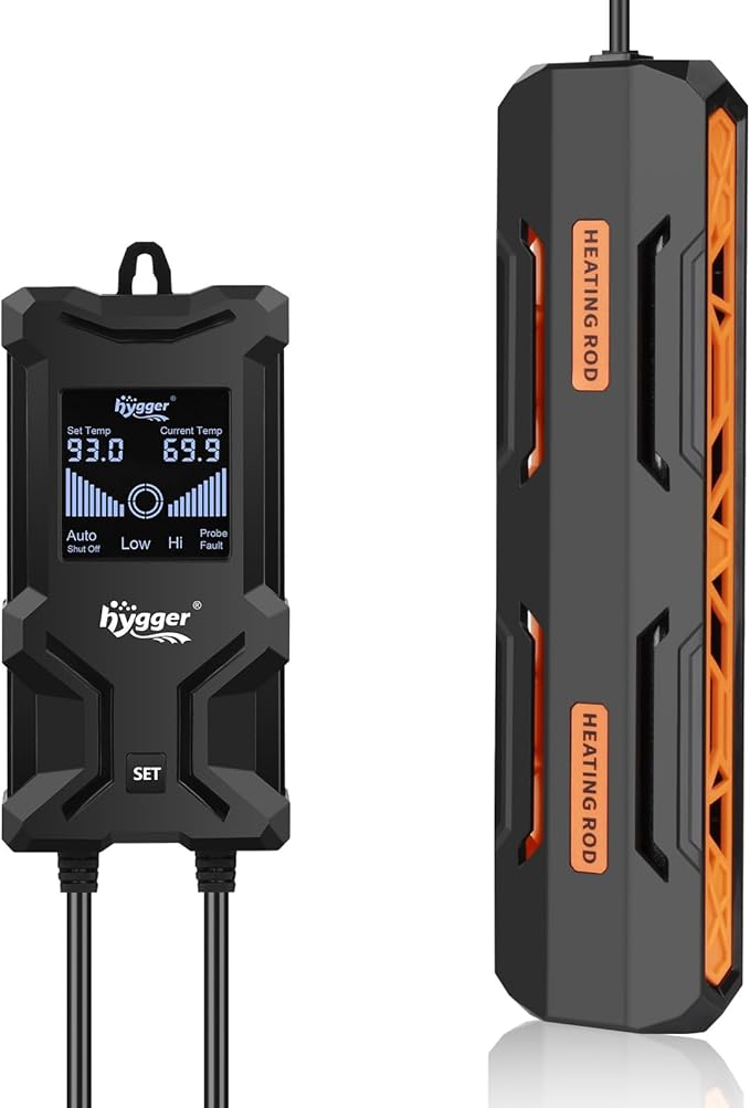 hygger Aquarium Heater, Submersible Fish Tank Heater with Over-Temperature Protection and Automatic Power-Off, Fish Heater with Digital Controller for Freshwater and Saltwater (400W) hygger