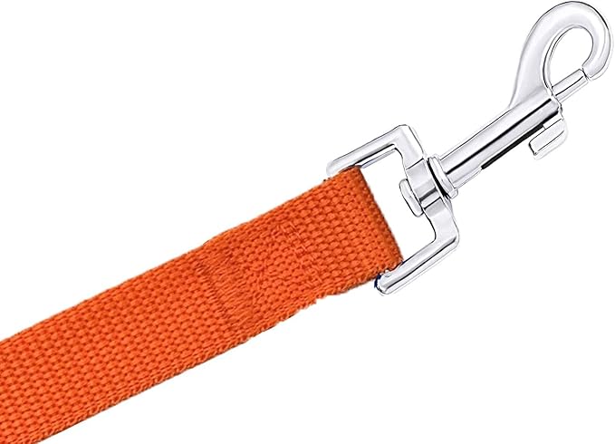 15ft 20ft 30ft 40ft 50ft Long Dog/Puppy Lead Obedience Recall Training Dog Leashes for Small Medium Dogs Camping, Training, Play, or Backyard (15 FT, Orange) PETGOGO