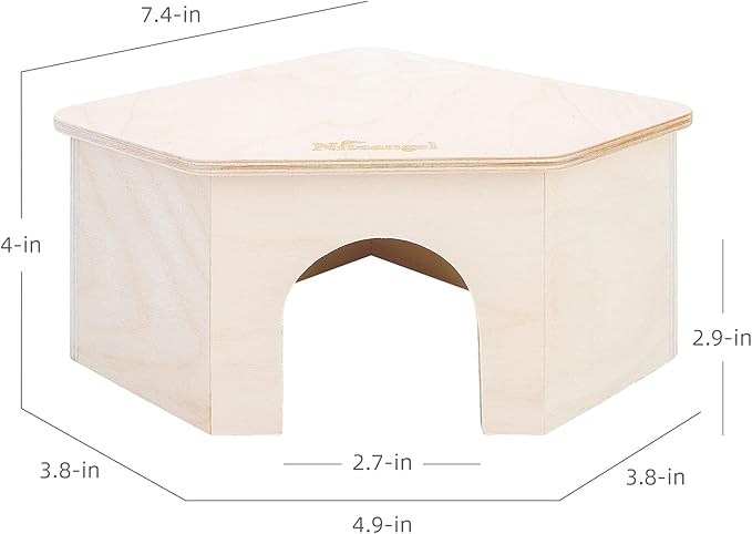 Niteangel Birch Chamber-Maze Hamster Hideout - Small Pets Woodland House Habitats Decor for Hamster Mice Gerbils Mouse Niteangel