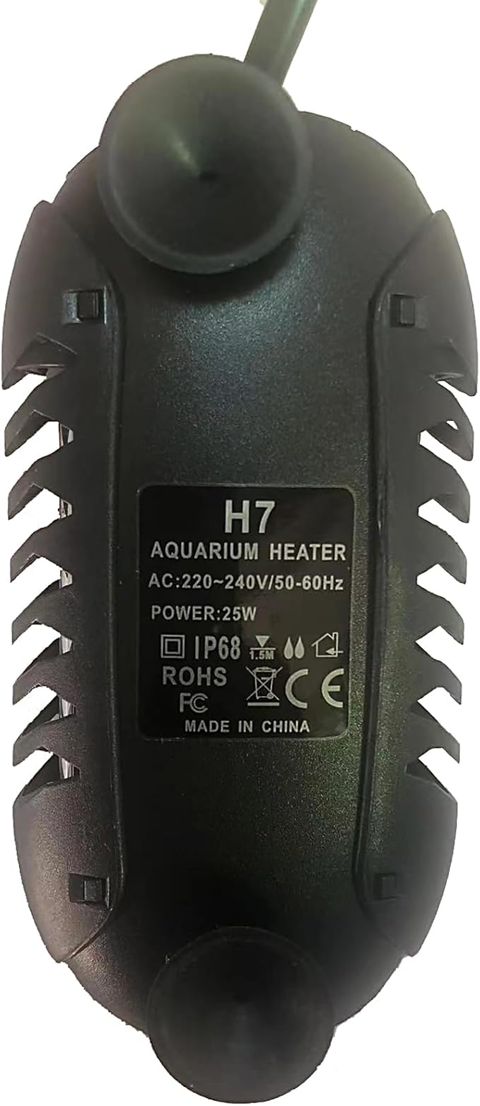 Mini Aquarium Heater 25W Small Fish Tank Heater 25 Watt with External Temperature Controller, LED Display, Used for 5-10 Gallon Tank ZHGSERVU