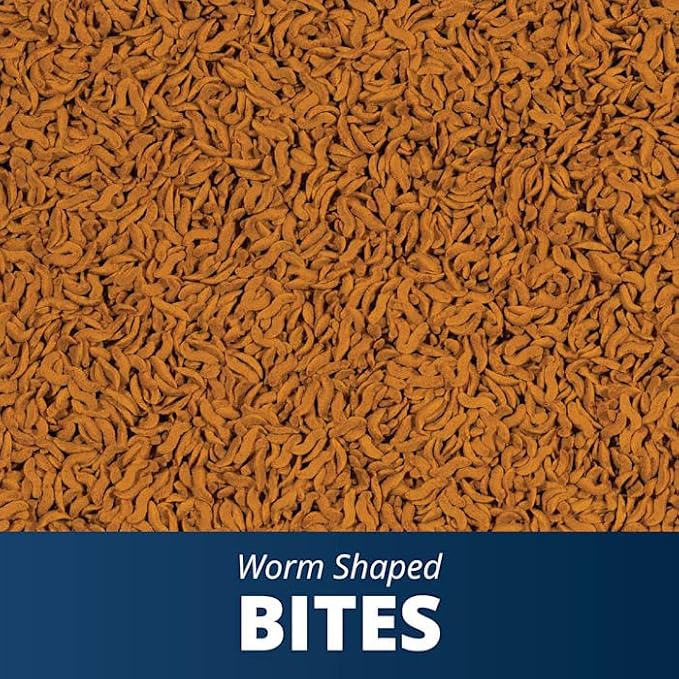 Tetra Goldfish Worm Shaped Bites Fish Food, 2.46 Oz., Complete Food for All Goldfish Tetra