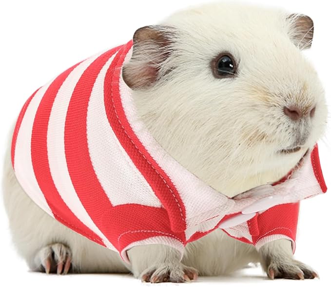 2 Pack Guinea Pig Clothes Rabbit Summer T-Shirt Pet Costume Vest for Small Animal Kitten Ferret Chihuahua Puppy KAMABRIDAL