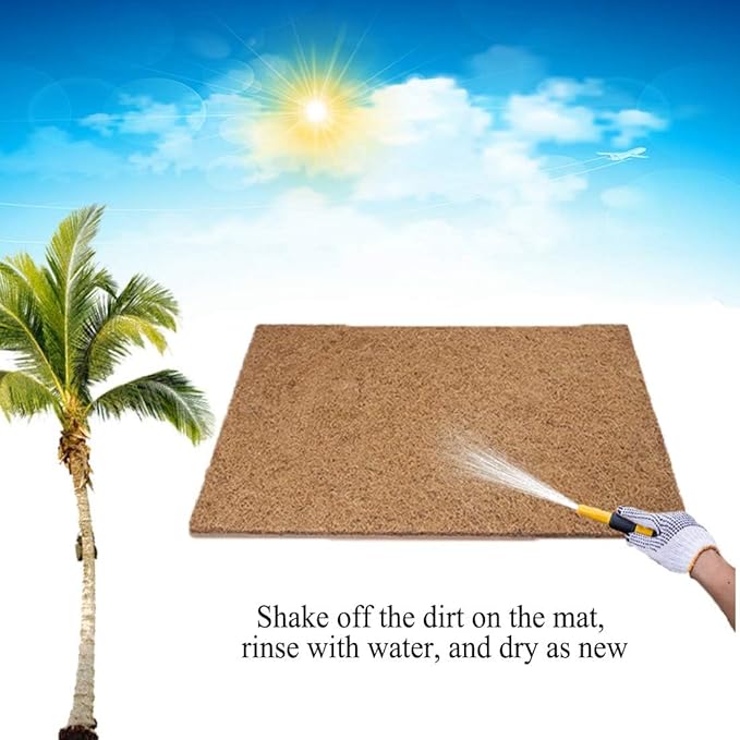 Hamiledyi 35.4×15.7" Reptile Carpet Coconut Fiber Substrate,Lizard Cage Mat,Coco Fiber Liner,Snake Bedding,Natual Coconut Fiber Carpet for Bearded Dragon,Turtles,Iguana,Tortoises Hamiledyi