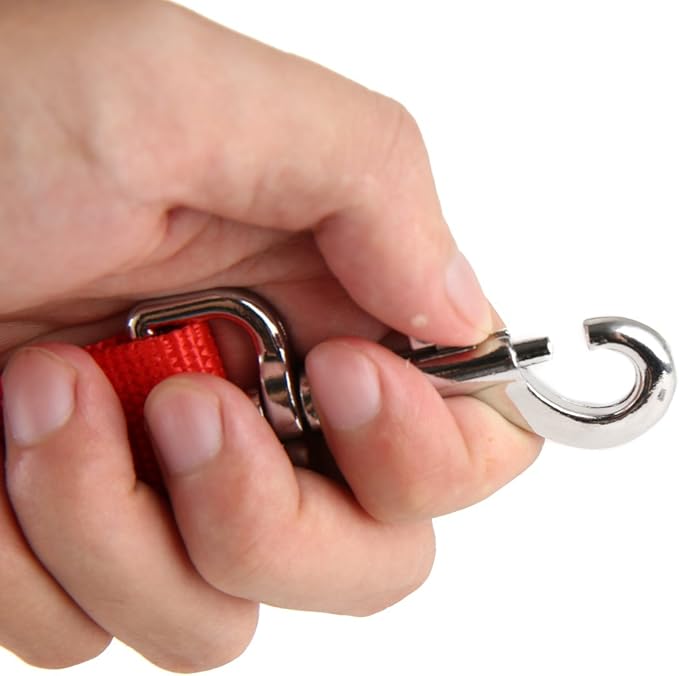 Nylon Dog Training Leash, Traction Rope, 4Ft /5 Foot /6 Feet Long, 5/8 inch 3/4 Inch 1 Inch Wide, for Small and Medium Dogs (3/4'' x 4 F, Red) TAIDA