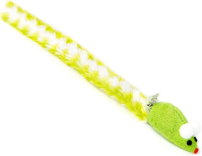CHIWAVA 4 Packs 15 Inch Long Soft Plush Cat Toys Mice with Rattle Rustle Sound Small Mouse Activity Interactive Toy - PAWPICO