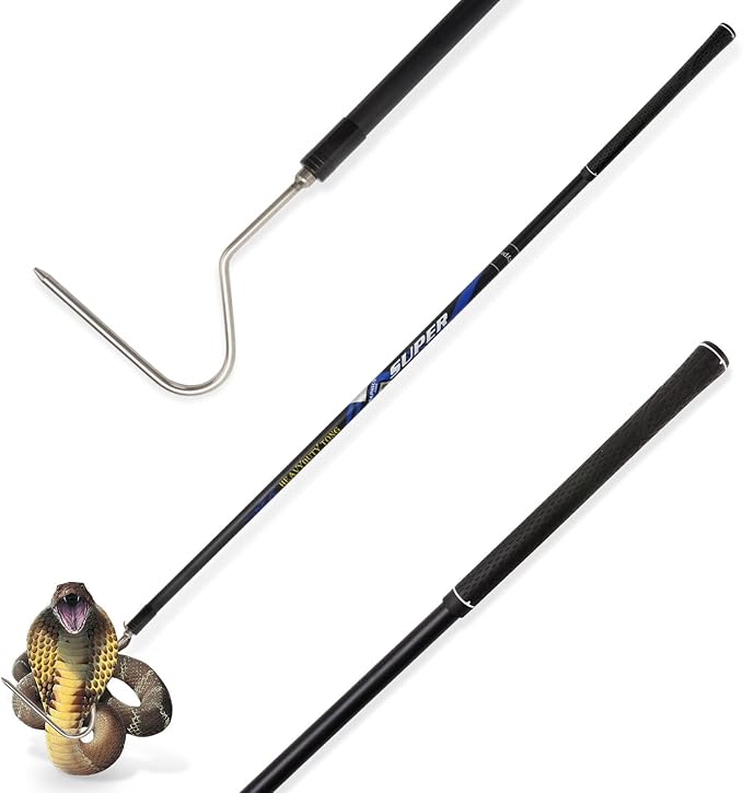 44 inch Snake Hook Catcher Stick Tongs Grabber Handling Tool Kit for Rattlesnakes Python Copperhead Removal Catching Dutypro
