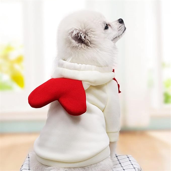 Warm Dog Winter Clothes Cute Fruit Dog Coat Hoodies Fleece Pet Dogs Costume Jacket for French Bulldog Chihuahua Ropa para Perro(White,XXL) - PAWPICO