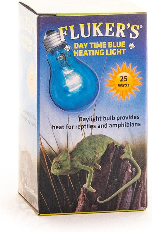 Fluker's Reptile Incandescent Blue Daylight Bulb for Reptiles and Amphibians, 25 Watt Flukers