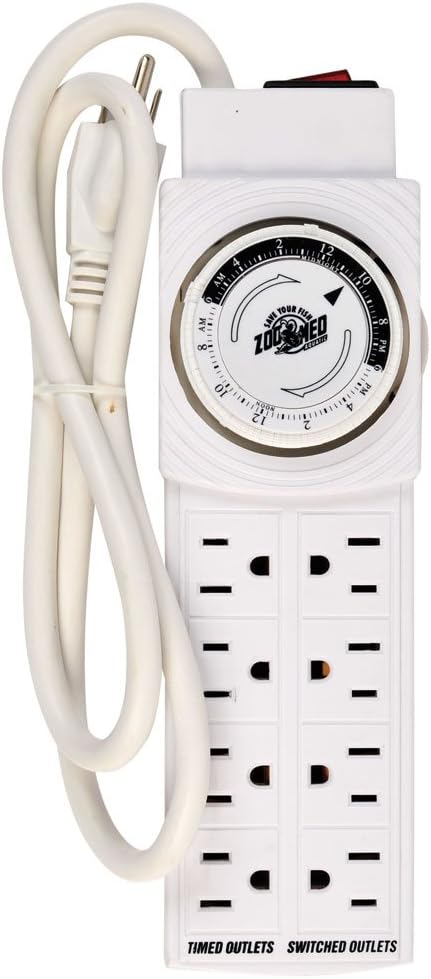 Zoo Med AquaSun Aquarium Controller Timer & Power Strip, White ZooMed