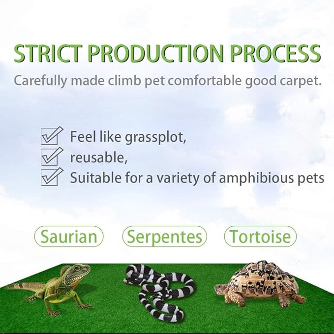Hamiledyi 4Pcs Reptile Carpet 20 x 12 Terrarium Liner Bedding Reptile Substrate Mat Tank Accessories for Bearded Dragon Snake Lizard Tortoise Leopard Gecko Hamiledyi