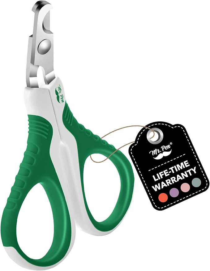 Mr. Pen- Cat Nail Clipper, Green & White Cat Nail Trimmer, Cat Nail Clippers, Cat Claw Clippers, Cat Clippers for Nails, Pet Nail Clippers, Kitten Nail Clipper, Small Dog Nail Clipper Cat Claw Trimmer - PAWPICO