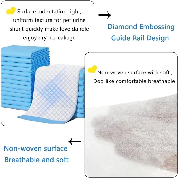 60 Count Pee Pads for Dogs,36"x36" Dog Pee Pads Extra Large,Dog Pads Leak-Proof & Puppy Pads Quick Dry,Disposable Training Potty Pads for Dogs Cats, Rabbits - PAWPICO