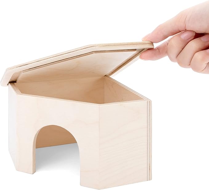 Niteangel Birch Chamber-Maze Hamster Hideout - Small Pets Woodland House Habitats Decor for Hamster Mice Gerbils Mouse Niteangel