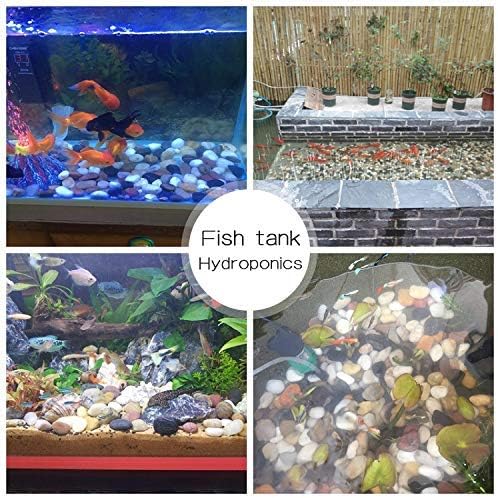 Voulosimi River Rock Stones, Natural Decorative Polished Mixed Pebbles Gravel,Outdoor Decorative Stones for Plant Aquariums, Landscaping, Vase Fillers (8 LB, Mixed Colors) Voulosimi