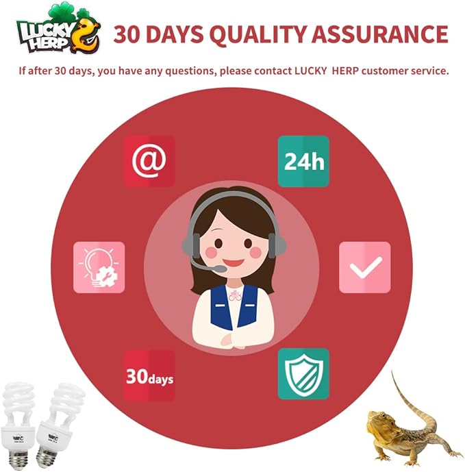 LUCKY HERP 13W UVB 15.0 Intense UVA UVB Compact Flouorescent Lamp Desert Terrarium Light Bulb for Reptile and Amphibian LUCKYHERP