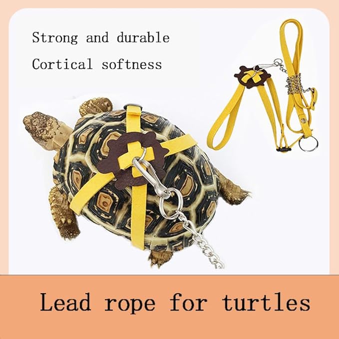 Tortoise Leash, Adjustable Control Rope Turtle Leash and Harness Pet Walking Rope for Small Medium and Large Turtle Pets Outdoor Walking Training Supplies,Blue L cyhaen