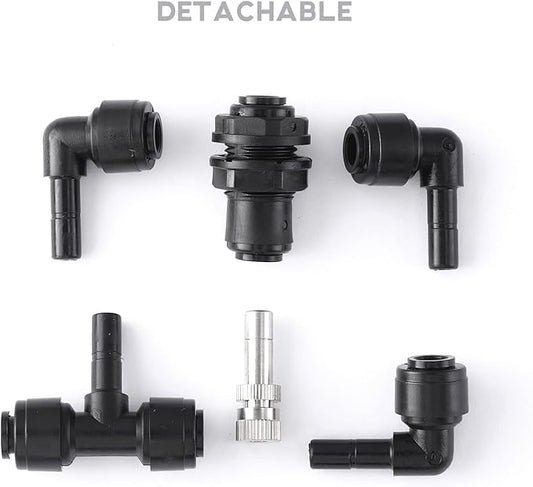 Reptile Misting Spray Nozzle for Rainforest Tank Pet Cooling Adjustable Reptile Nozzle Fogger Mist Sprinkler for Full Water Coverage, Replacement Micro Spray Nozzles, 2PCS ExplorewithPassion