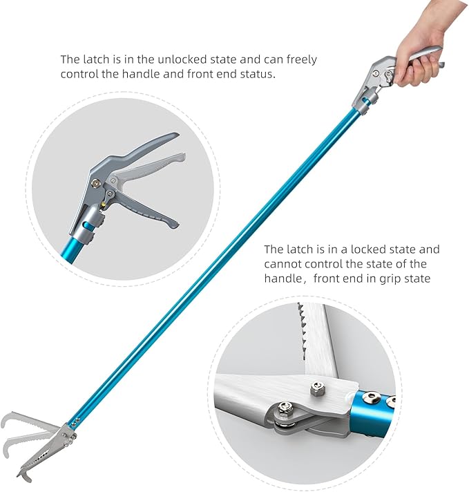 G2 60-inch Professional All-Aluminum Alloy Snake Tong Reptile Grabber Rattle Snake Catcher Wide Jaw Handling Tool with Lock G2GO2GETHER