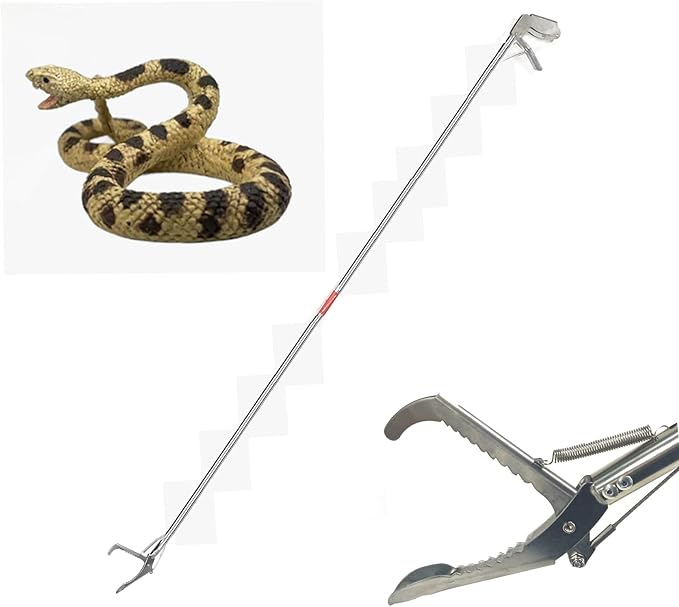 78 Inch Snake Grabber Tool, Snake Tongs, Snake Catcher Wide Jaw Handling Tool, Snake Grabber Tool Heavy Duty, Snake Grabber Tool for Rattlesnake, Extra Long Snake Tongs, Snake Tong, 5 Years Warranty PAWPICO