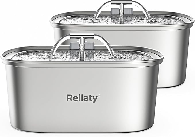 Cat Water Fountain Stainless Steel 2 Pack - PAWPICO