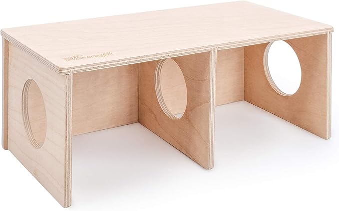Niteangel Hamster Secret Peep Shed 2-Chamber Hideout & Tunnel Exploring Toys (Small - for Dwarf Hamster) Niteangel