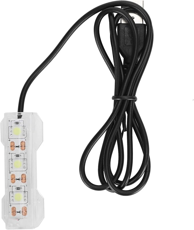 Tnfeeon Small Aquarium Water Plant Light,Full Spectrum Aquarium Lighting for Freshwater Fish Home Desktop Mini Decoration Soft LED Lamp with USB Connector Tnfeeon