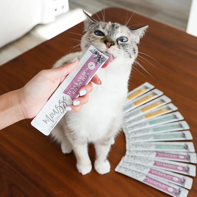LOVE, NALA - Natural Lickable Cat Squeeze Up Treat,Topper - Variety Plus Pack Mousse - Wet Food Cat Puree - Grain Free, Fiber Blend, Minerals, Vitamins - 24 Pack - PAWPICO