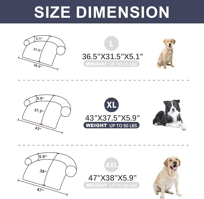 Tinaco Luxurious Calming Dogs/Cats Bed Mats, Washable Removable Couch Cover, Plush Long Fur Mat for Pets, Waterproof Lining, Perfect for Small, Medium and Large Dogs and Cats (Dark Gray, XL) - PAWPICO