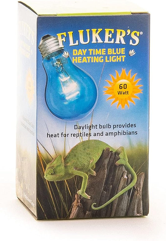Fluker's Reptile Incandescent Blue Daylight Bulb for Reptiles and Amphibians, 60 Watt Flukers